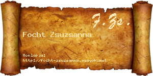 Focht Zsuzsanna névjegykártya